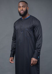 Qamis Ô Dignitaire Blue velvet Black